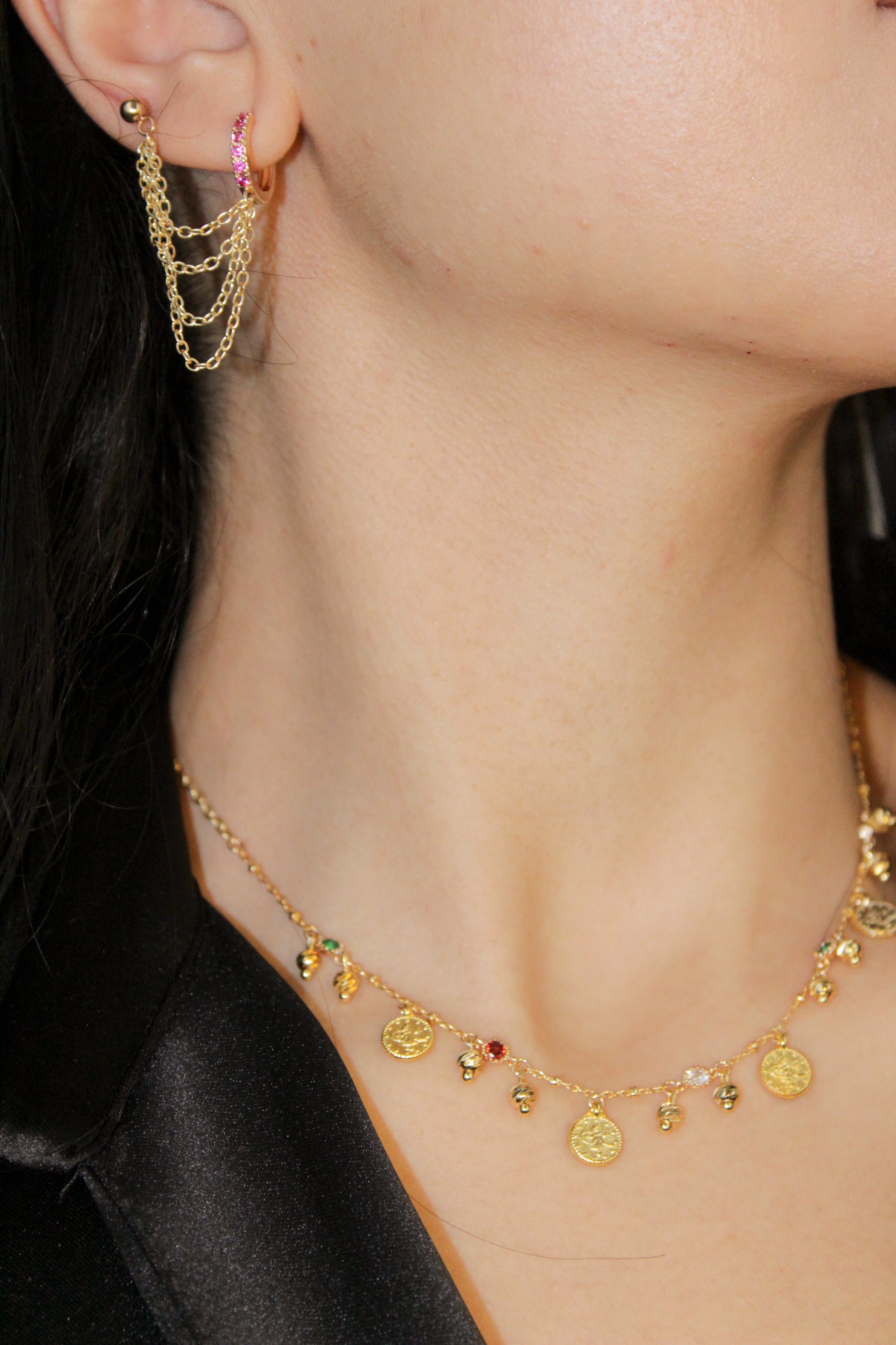 Aleria Double Piercing Earrings