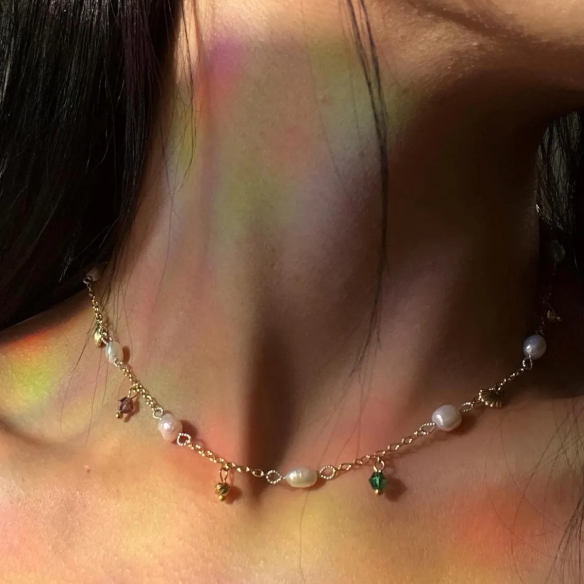 Petite Gold filled Charm  Necklace